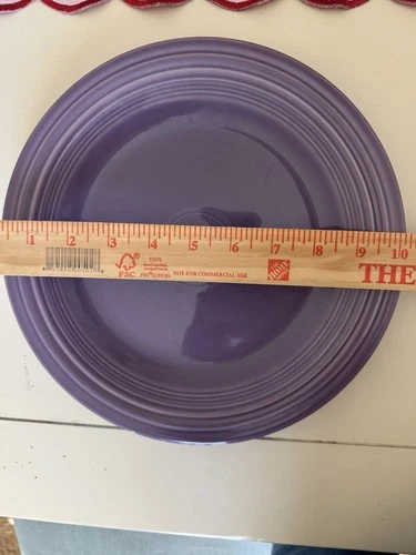 Fiesta Purple Ceramic Dinner Plate 10.5 in Round Art Pottery Glossy Contemporary