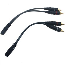 SYCZIOHU 20CM RCA Y Audio Video Cable Splitter 1 3.5 MM / 0.13 Inch, Blue
