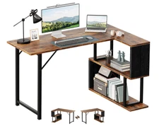 ALISENED 49" L-Shaped Desk, Gaming & Computer Desk with Storage, Corner Desk