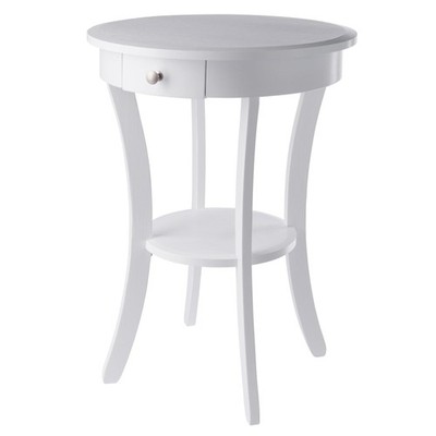 Winsome Wood Sasha Accent Table, White, 20 inches