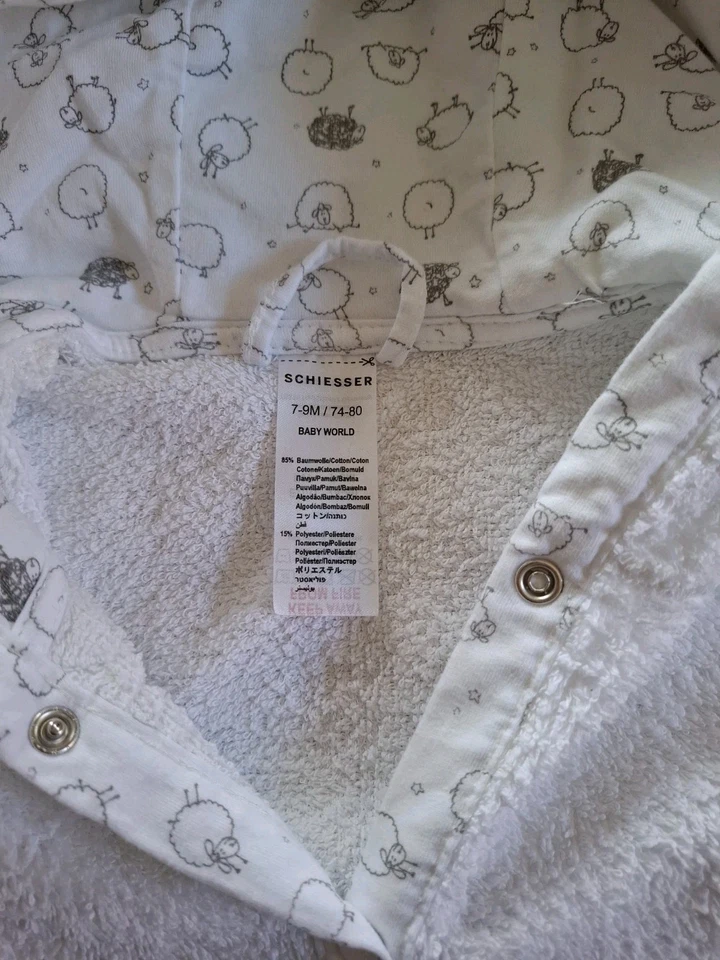 Schiesser Baby Bademantel 7-9 Monate/ 74-80 - Bild 2 von 3