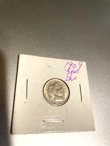 1909 US Barber Silver  Dime Gem BU No Duty or Tariff Ships within Canada only