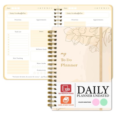 Only Zest To-Do List Notebook for Work Undated Daily Planner and Schedule Org...
