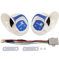 18 Sounds Snail Air Horn Siren Universal For Car Motorcycle Boat Yacht 12v 110db