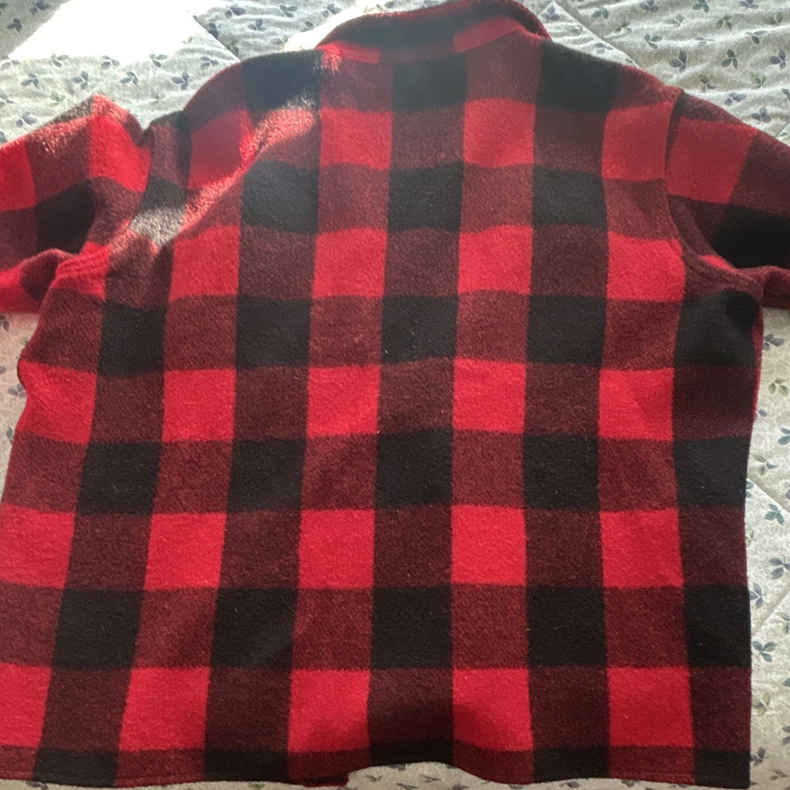 Vintage Woolrich Men's 2XL/3XL Red Black Plaid Shirt Jacket Button Pockets 53 image 7