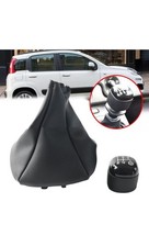  Cuffia cambio in pelle con pomello per Fiat Panda 2012/2015
