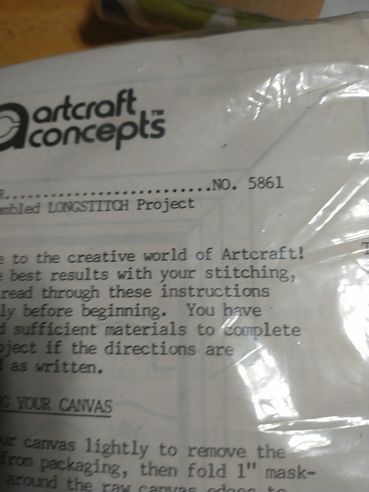 ARTCRAFT CONCEPTS KIT SUMMER #5861 NOS LONGSTITCH NEEDLECRAFT KIT