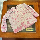 Derek Heart XL Pink White Tie Dyed Sweater Slits Up Both Arms