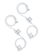 DEWENWILS 2 Prong Extension Cord 6 Ft, 3FT + 3FT Indoor Extension Cord, 2 Pack