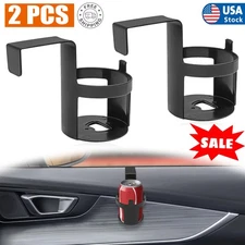 2 PACK Universal Vehicle Car Truck Cup Holder Case Drink Bottle Door Mount Stand