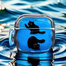 For Apple Airpods 4 1 2 3 Pro Silicone Case Earphone Cover Cute Black Cat Gifts