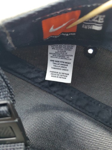 Nike AW84 Tech Fleece 5 Panel Hat Unisex 611751-063 Gray Fleece Adjustable - Picture 12 of 13