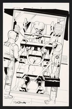 Original Art from She-Hulk #19 (2007) Page 4 Rick Burchett & Cliff Rathburn