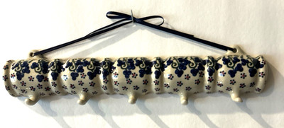 Boleslawiec,Poland Pottery Unique Key Rack Wall Mounted 13'' Grape Pattern
