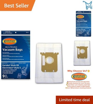 Replacement Micro Filtration Vacuum Bags 9 Pack for Electrolux Eureka Canisters