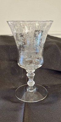 Cambridge Glass Chantilly Etched  Water , Wine  Glass 6 1/2'' Replacement