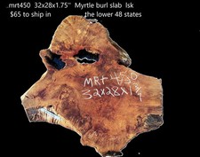 Myrtle Burl Slab Live Edge River Table DIY Mrt25-450
