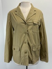 Lauren Ralph Lauren Lightweight Blazer Jacket Women s Tan Safari Utility Classic