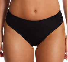 WARNERS No Pinching No Problems Tailored Black Thong Panty Womens Sz M 6 XL 8