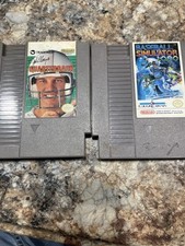 Nintendo NES 2 Game Lot John Elway Quarterback Baseball Simulator Tested Works!