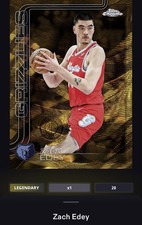 Topps NBA Collect DIGITAL Chrome Flash Gold Wave LEGENDARY 50cc Zach Edey
