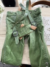 Grüne Trachten Kniebundhose Lederhose Gr 34