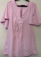 Pomander Place Finley Flutter Sleeve Dress Pink Medium