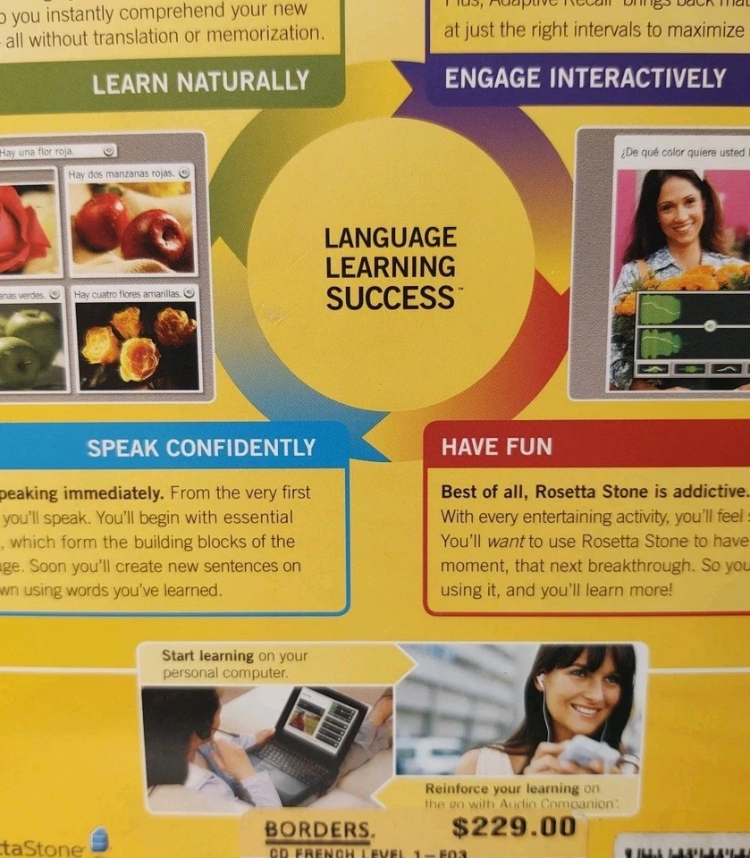 NEW Rosetta Stone FRENCH Level 1 Set for PC Windows & Mac Version 3 Language - Image 4 of 4