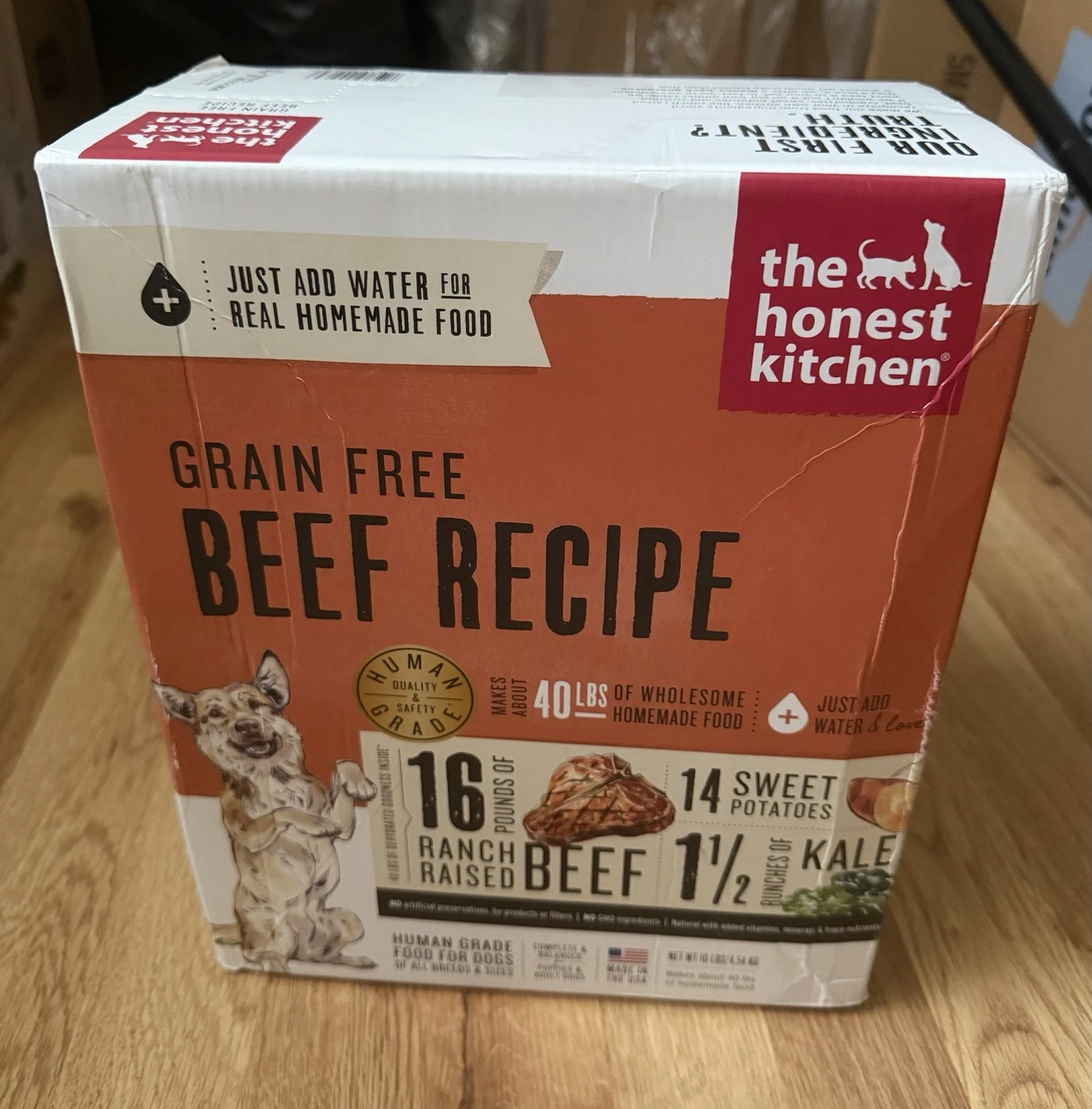 10 LBS The Honest Kitchen Human Grade Five Boxes Grain Beef Exp. 6/23/2026
Opens in a new window or