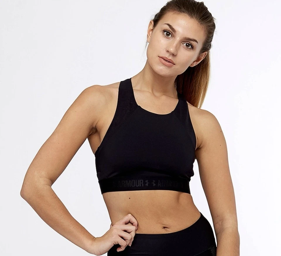 Sujetador deportivo Under Armour para mujer pequeño con tiras malla espalda atlético gimnasio entrenamiento Foto 2 de 4