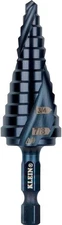 Klein Tools QRST14  Step Drill Bit, Quick Release, Spiral Flute, 3/16 to 7/8 In