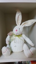 Chenille Ivory Plush Bunny