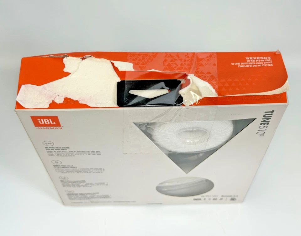 JBL Tune 510BT Wireless Bluetooth On-Ear Headphones w/ Purebass Sound - White - Image 3 of 4