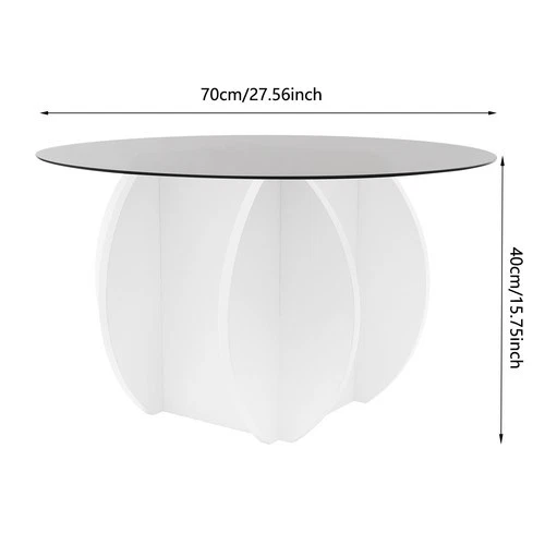 Mesa de centro de vidrio templado mesa de centro moderna mesa de centro redonda mesa de centro de té Foto 2 de 4