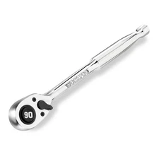WORKPRO Low Profile 3/8" Drives Ratchet Wrench Quick-release Reversible 90-Tooth