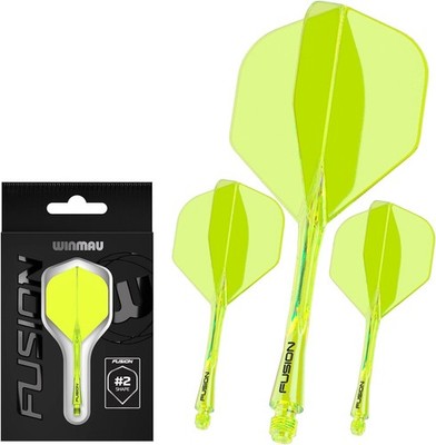 WINMAU Darts Fusion Integrated Flight & Shaft System - No.2 Shape & Design