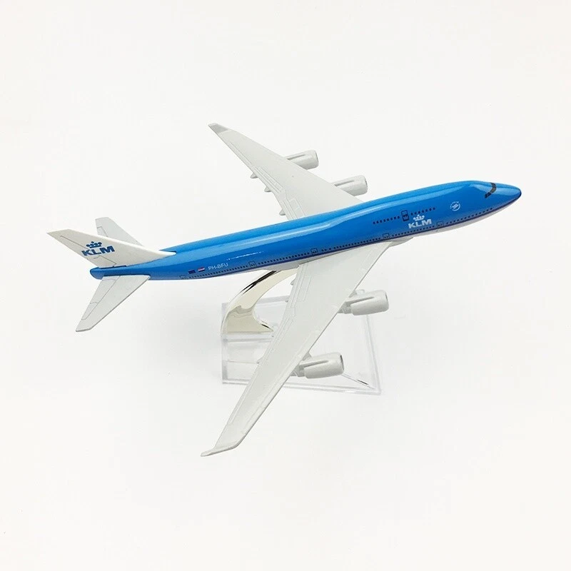 Modellino Aereo Diecast 1:400 Boeing 747 KLM Royal Dutch Airlines 16cm Collezion - Immagine 3 di 4