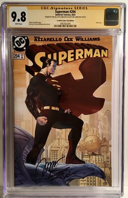 Superman #204 Mexico Editorial Televisa Spot Foil Variant SIGNED 3X CGC 9.8 NM/M