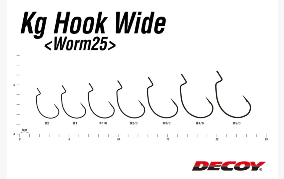 AMI OFF SET DECOY  OFFSET KG WIDE HOOK WORM 25 - Immagine 2 di 4