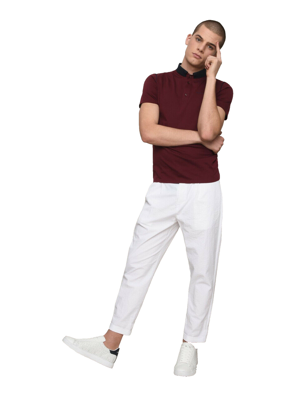 БРЮКИ-КЛЕШ ARMANI EXCHANGE СО СКЛАДКАМИ СПЕРЕДИ белые 28 12990₽