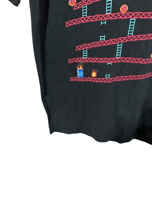 VINTAGE Nintendo Donkey Kong Video Game Shirt Y2K 2000 Black Size