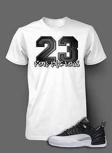 T Shirt to Match AIR JORDAN 12 LOW PLAYOFFS Shoe Pro Club Graphic White Tee SS | eBay