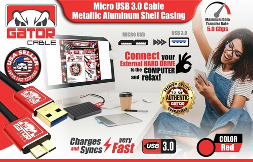 Micro USB 3.0 Cable High Speed Data SYNC For HDD Portable External Hard Drive - Picture 18 of 36