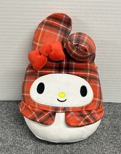 Squishmallows Sanrio Red Hello Kitty My Melody 8" Plush Plaid Squad
