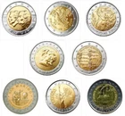 Complete 2 euro CC 2005 8 coins Vatican Finland Italy Luxemburg Marino Greece
