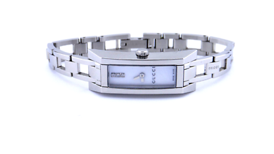 GUCCIレディース腕時計 Gucci YA110516 Diamond Mother-of-Pearl Dial 110 Series Stainless