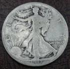 1917-S Walking Liberty Half Dollar Obverse 50C Full Date 90% SIlver US Coin