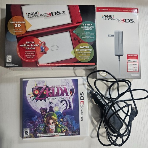 Nintendo 3DS XL Handheld Console RED W/ Chargers, Tested, Adult Owned