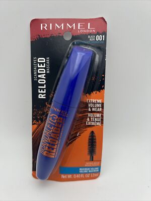 1 Rimmel London Scandaleyes Reloaded Mascara Max Volume 001 Black ,Free Shipping