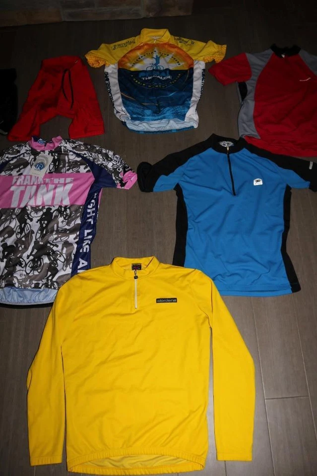 LOTE 12 CAMISETAS DE CICLISMO PARA HOMBRE VINTAGE NIKE SHORTS PRIMAL GIORDANA PEARL IZUMI S M Foto 2 de 4